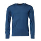Blue Cashmere Crew Neck Sweatshirt Sweater