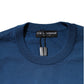 Blue Cashmere Crew Neck Sweatshirt Sweater