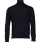 Blue Long Sleeve Turtleneck Pullover Sweater