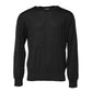 Gray Long Sleeve Crew Neck Pullover Sweater