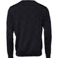 Black Silk Crew Neck Sweatshirt Sweater