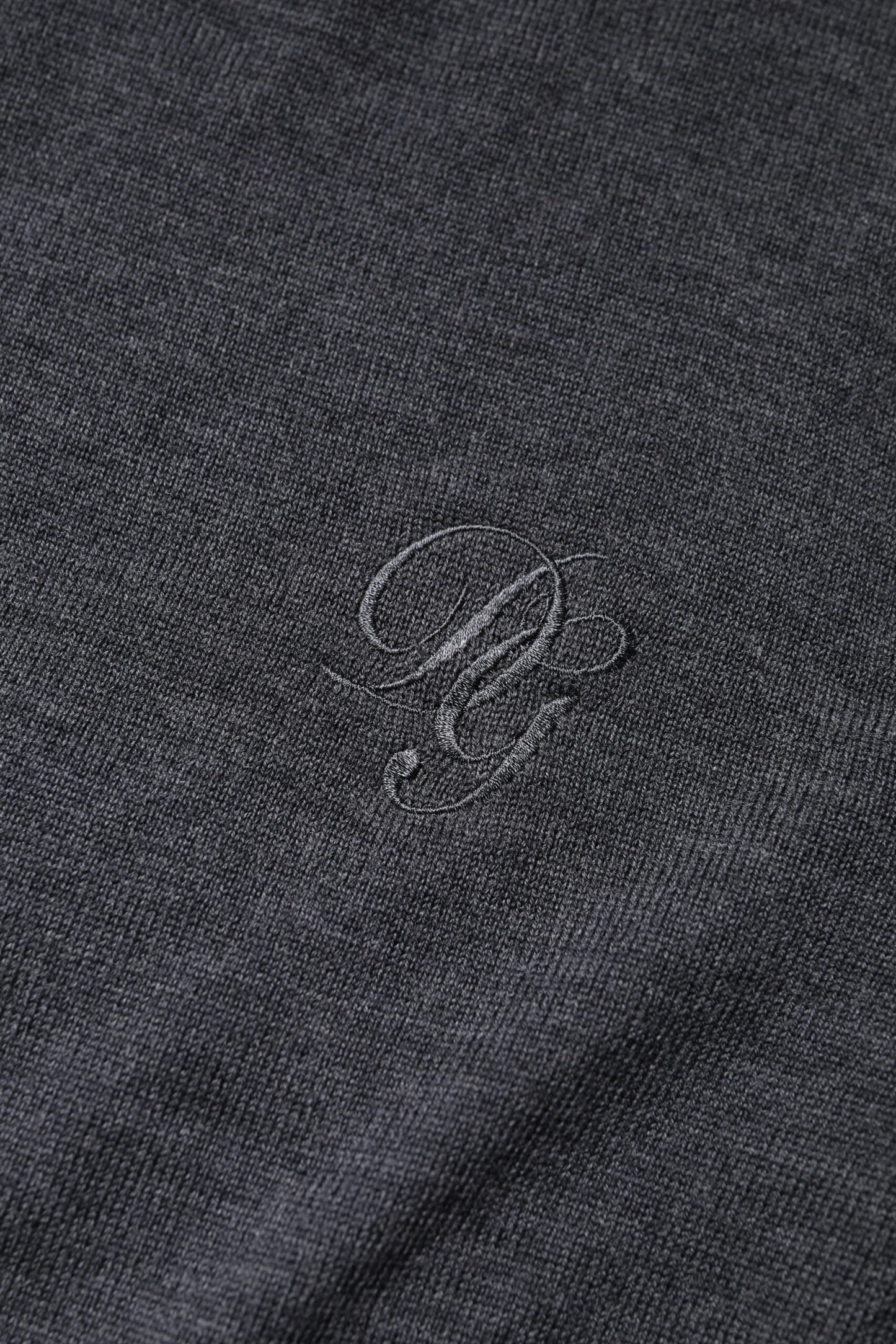Dark Gray Wool Crew Neck Sweatshirt Sweater
