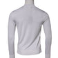 White Wool Turtleneck Men Sweatshirt Sweater