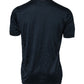 Dark Blue Silk Logo Patch Crew Neck T-shirt