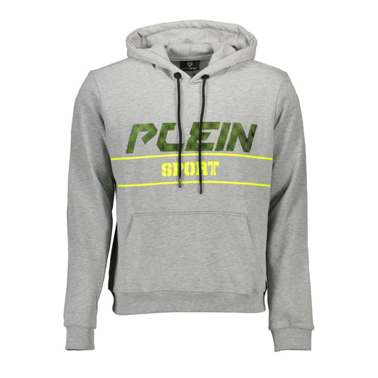Gray Cotton Men's Hooded Sweater