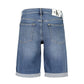 Blue Cotton Men's Jeans Short