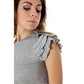 Gray Lycra Women Top
