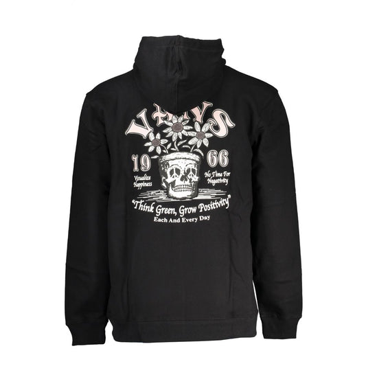 Black Cotton Men Sweater