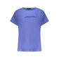 Blue Cotton Women T-Shirt