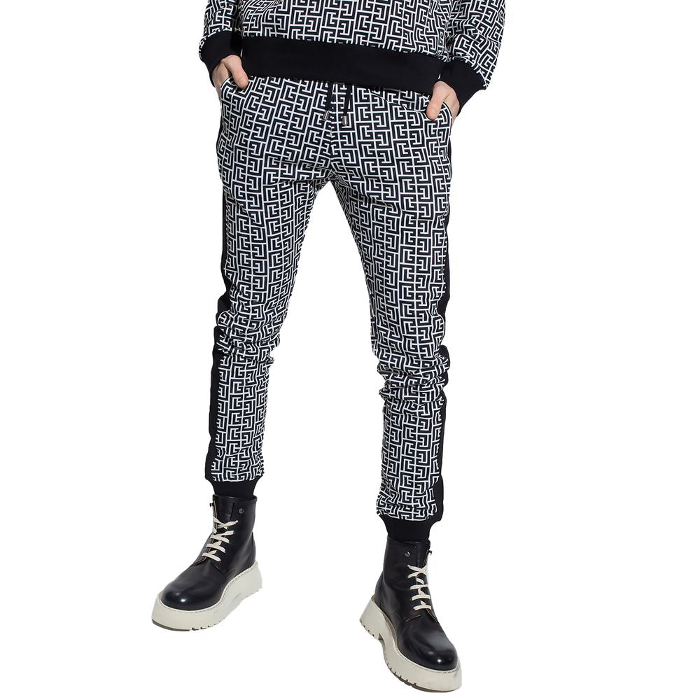 Black Cotton Men Sweatpant