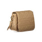 Beige Polyurethane Women Handbag