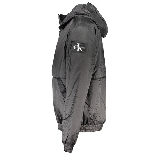Black Recycled Polyester Men Jacket
