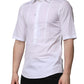 White Cotton Short Sleeves Men Formal Shirt