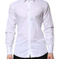 White Cotton GOLD Long Sleeves Formal Shirt