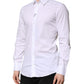 White Cotton GOLD Long Sleeves Formal Shirt