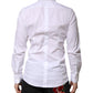 White Cotton GOLD Long Sleeves Formal Shirt
