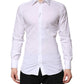 White Cotton GOLD Long Sleeves Formal Shirt