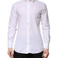 White Cotton GOLD Long Sleeves Formal Shirt