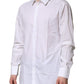 White Cotton GOLD Long Sleeves Formal Shirt