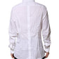 White Cotton GOLD Long Sleeves Formal Shirt