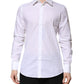 White Cotton GOLD Long Sleeves Formal Shirt