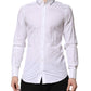 White Cotton GOLD Long Sleeves Formal Shirt