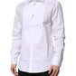 White Silk Bib Poplin GOLD Men Formal Shirt