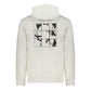 White Cotton Men Sweater with Hood