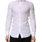 White GOLD Long Sleeves Dress Men Formal Shirt