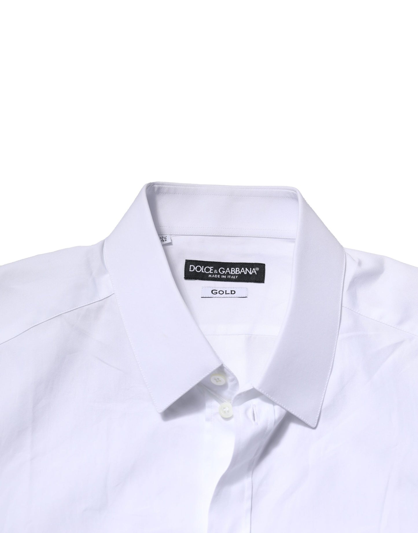 White Cotton Long Sleeves GOLD Formal Shirt