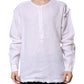 White Linen Long Sleeves Casual Men Shirt