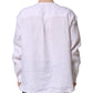 White Linen Long Sleeves Casual Men Shirt