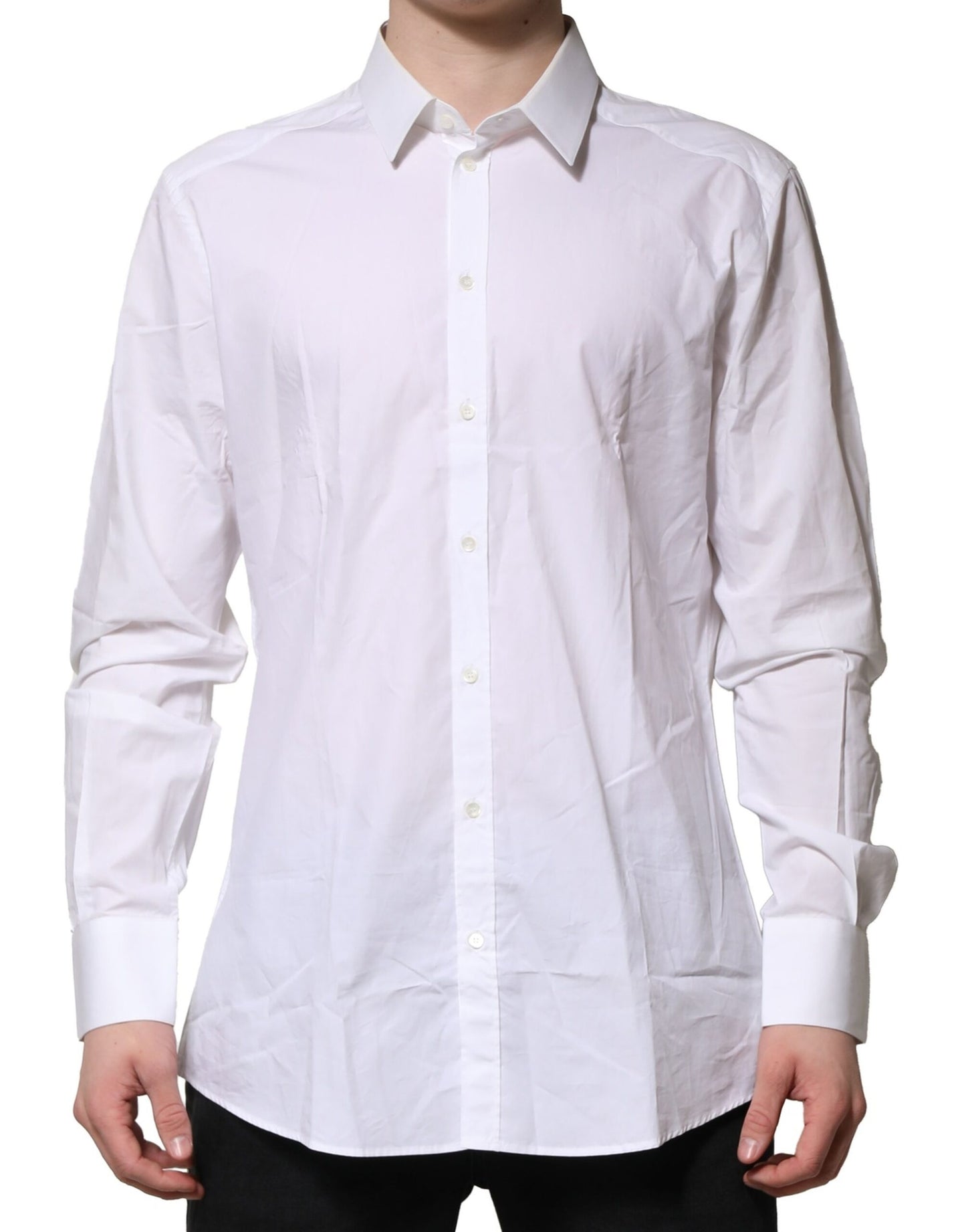 White GOLD Cotton Men Dress Formal Shirt
