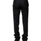Black Wool Striped Formal Pants