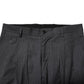 Gray Striped Cotton Formal Pants