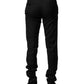 Black Wool Formal Men Slim Pants