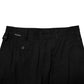 Black Cotton Formal Men Cropped Pants