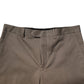 Brown Cotton Tapered Formal Dress Pants