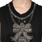 Black Cotton Rhinestone Embellished Tank Top