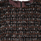 Multicolor Sleeveless Mini Tweed A-line Dress