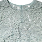 Mint Green Floral Lace Cotton Blouse Top