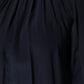 Blue Silk Mock Neck Long Sleeves Blouse Top