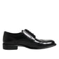 Black Leather Derby Wingtip Formal Shoes
