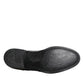 Black Leather Derby Wingtip Formal Shoes