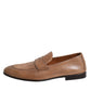 Brown Leather Loafer Dress Formal Shoes