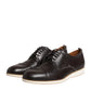 Dark Brown Leather Derby Lace Up Dress Formal Shoes