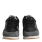 Black Gray Lace Up Low Top Casual Sneakers Shoes