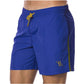 Blue Polyester Men Swim Trunk