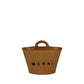 Brown Cotton Shoulder Bag