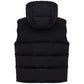 Black Polyester Sleveless Jacket